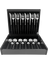 cutlery set with 24 pcs., black handle